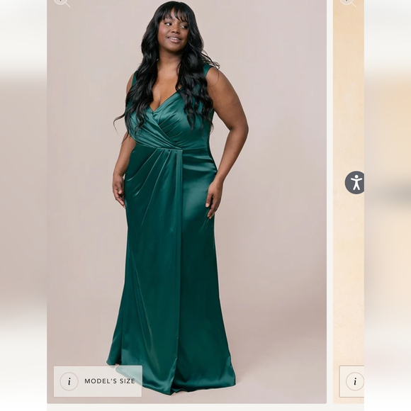 Revelry Blair Satin Bridesmaid Dress - Picture 3 of 7